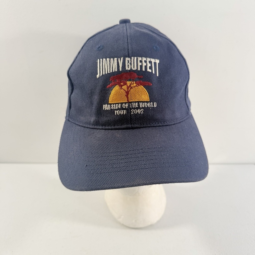 Jimmy Buffett Far Side Of The World Tour‎ 2002 Blue Flex Fit Size S/M Hat Cap